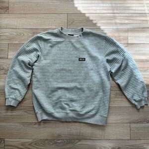 White Fox boutique quilted style sweatshirt gray oversized